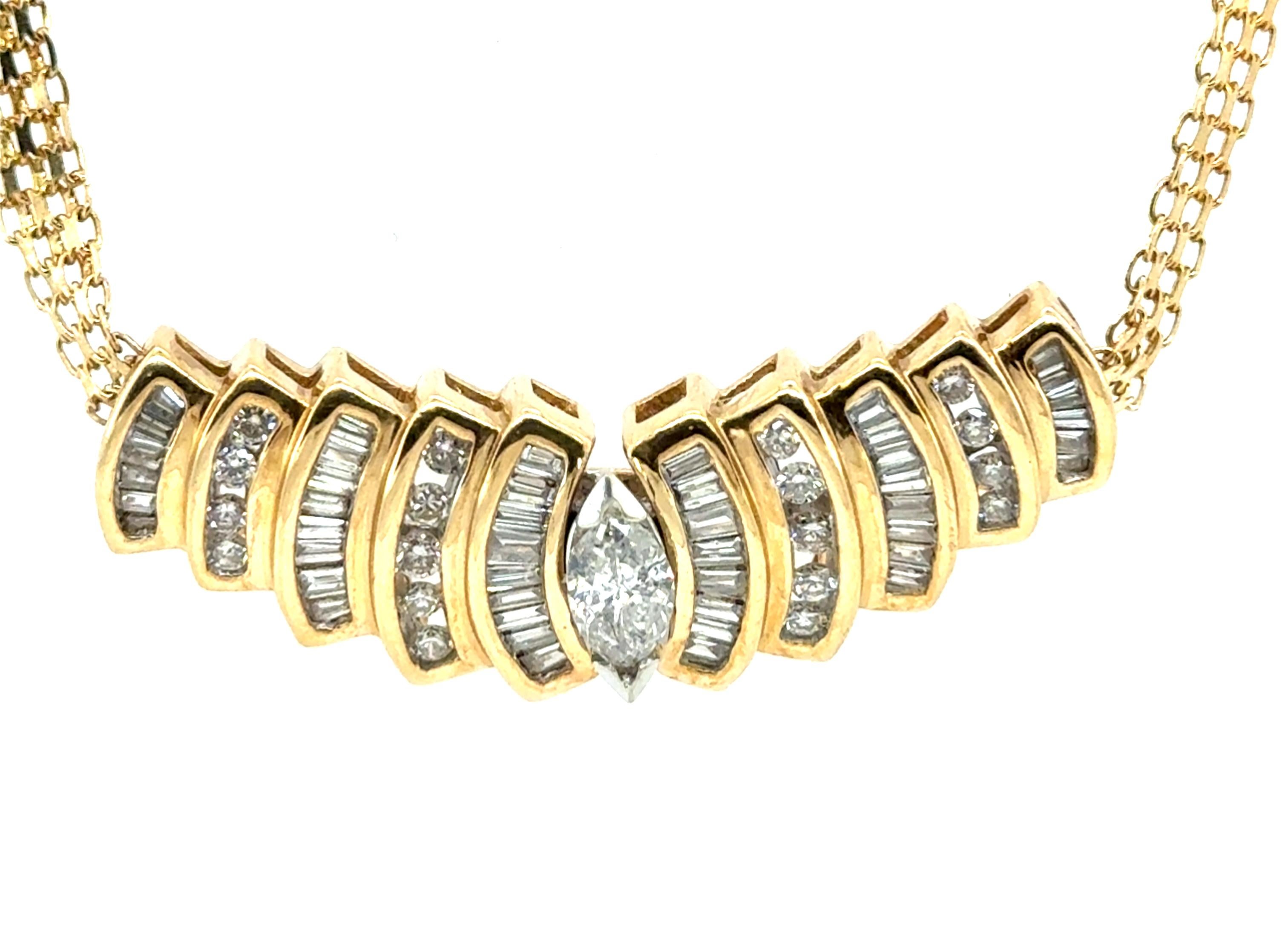 Marquise Diamant-Anhänger Halskette 2 Karat 14K Gelbgold 2ct Charm Craft


Verfügt über eine echte natürliche Minen .50ct Marquise Cut Center Diamond

An der Original 16-Zoll-Kette

Markenzeichen: Charm Craft Corp

Diese Halskette wiegt 12,8