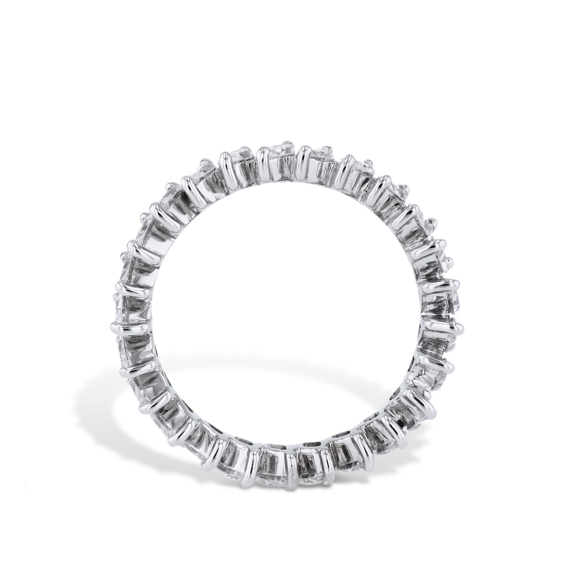 Marquise Cut Marquise Diamond Platinum Estate Eternity Band For Sale