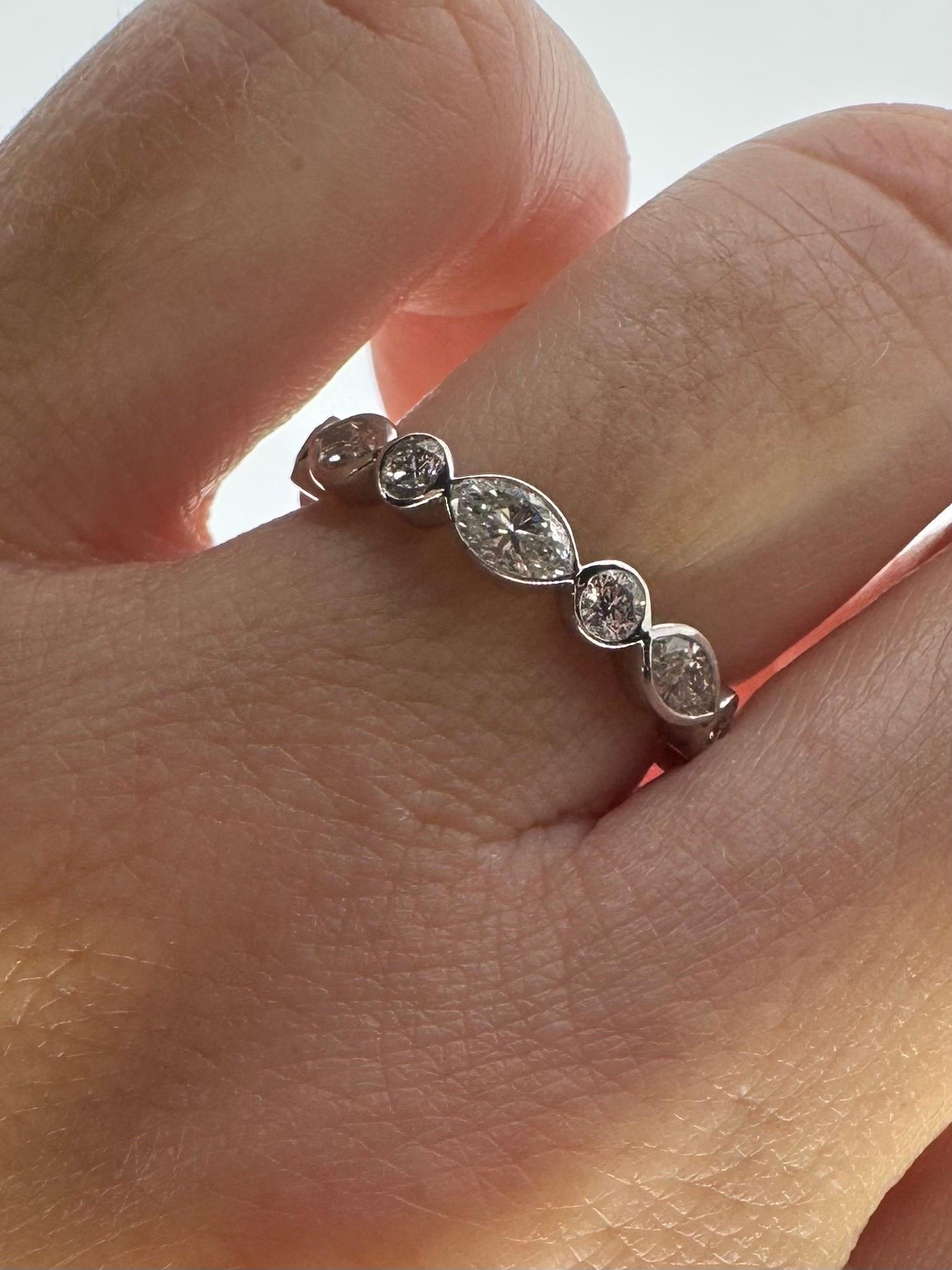 Marquise Diamond Ring 1.87 Carat Diamond Ring Eternity Diamond Ring For Sale 3