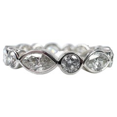 Anillo de diamantes marquesa 1.87ct anillo de diamantes anillo de diamantes eternidad talla 6.5