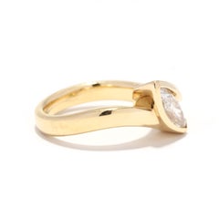 Marquise Diamond Ring, Diamond Emerald Ring, Navette Diamond Ring