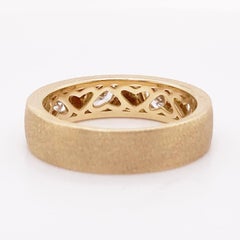 Marquise Diamond Ring, with Pear Diamond Band, Satin Finish .53 Carat Stackable