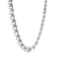 Marquise Diamond Rivière Necklace in 18K White Gold, 4.11 Carats