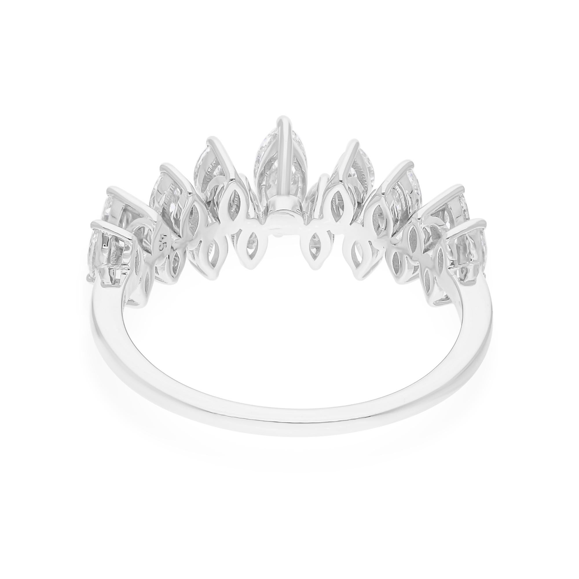in vendita:  Anello di fidanzamento con diamante marquise SI/H Regalo in oro bianco 14k Tutte le tariffe pagate 7