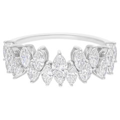 Anello di fidanzamento con diamante marquise SI/H Regalo in oro bianco 18k Tutte le tariffe sono pagate
