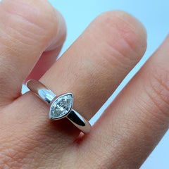 Marquise Diamond solitaire engagement ring platinum