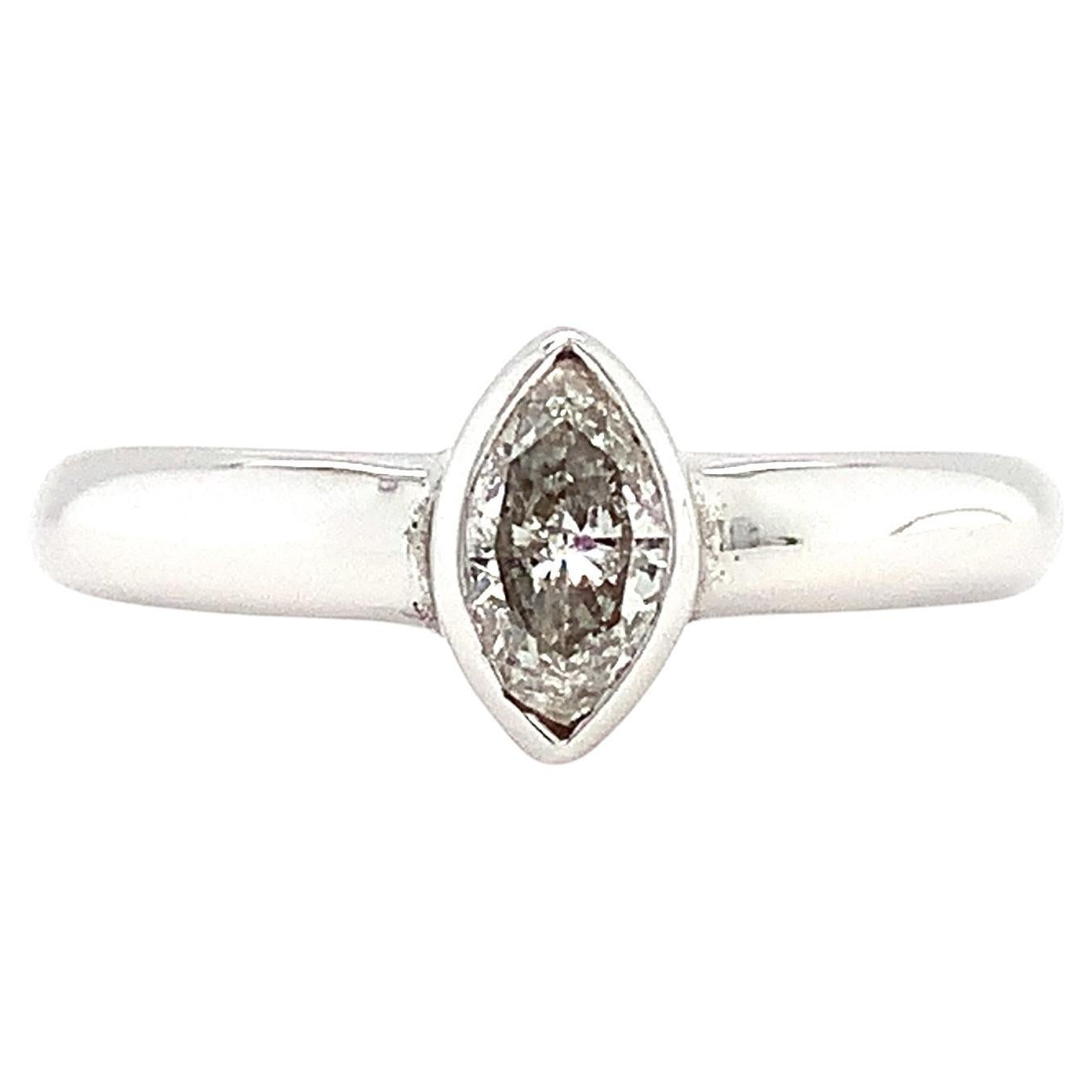 Marquise Diamond solitaire engagement ring platinum