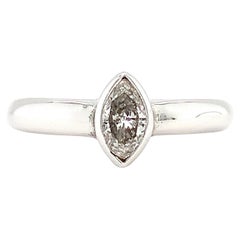Marquise Diamond solitaire engagement ring platinum