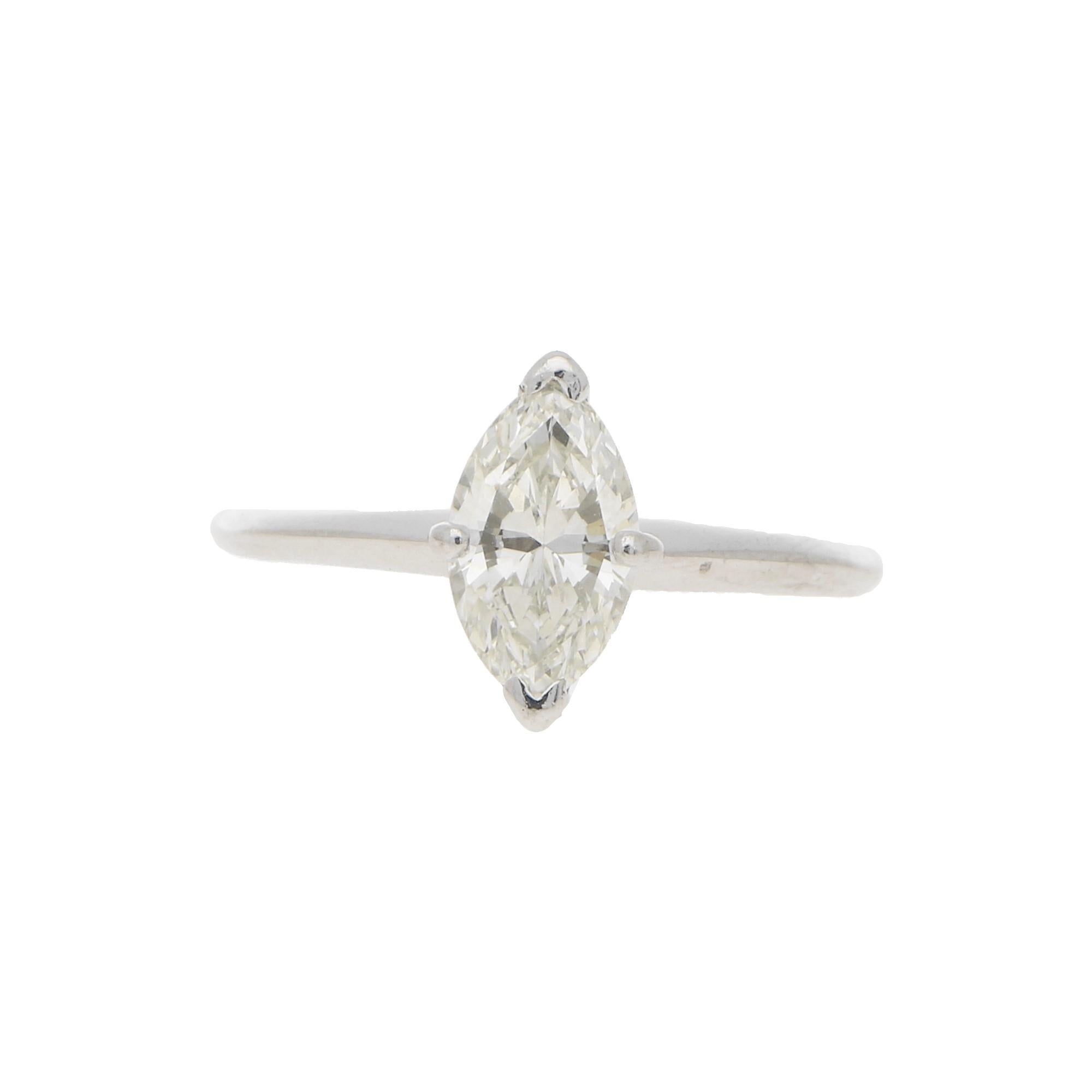 solitaire marquise diamond ring