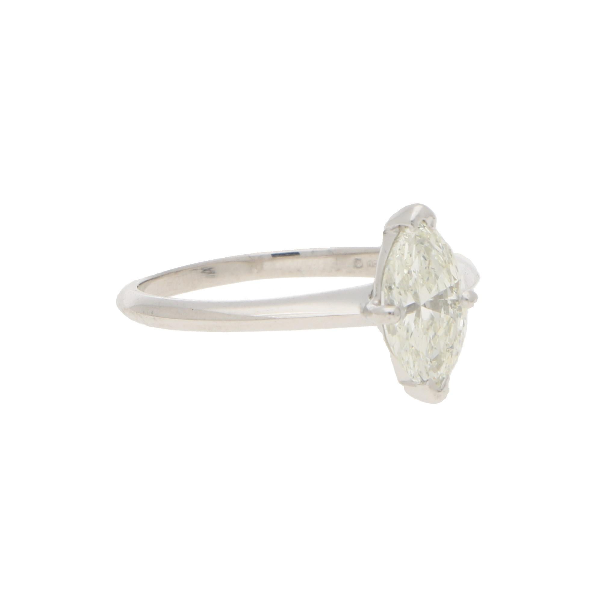 solitaire marquise engagement ring