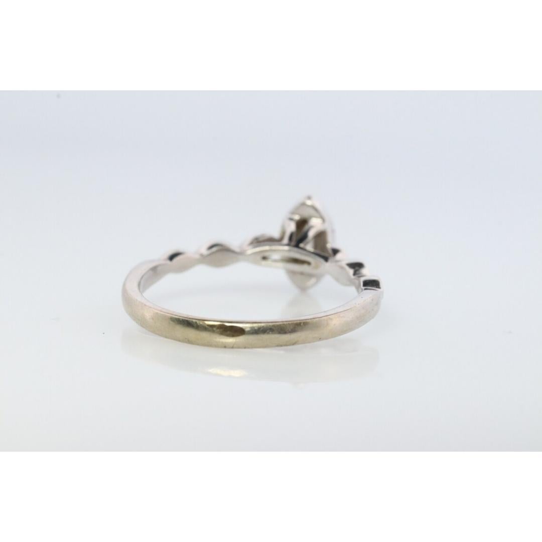Marquise Diamant Solitär Halo Ring . 14k Weißgold HALO Diamant APPRAISED im Angebot 4