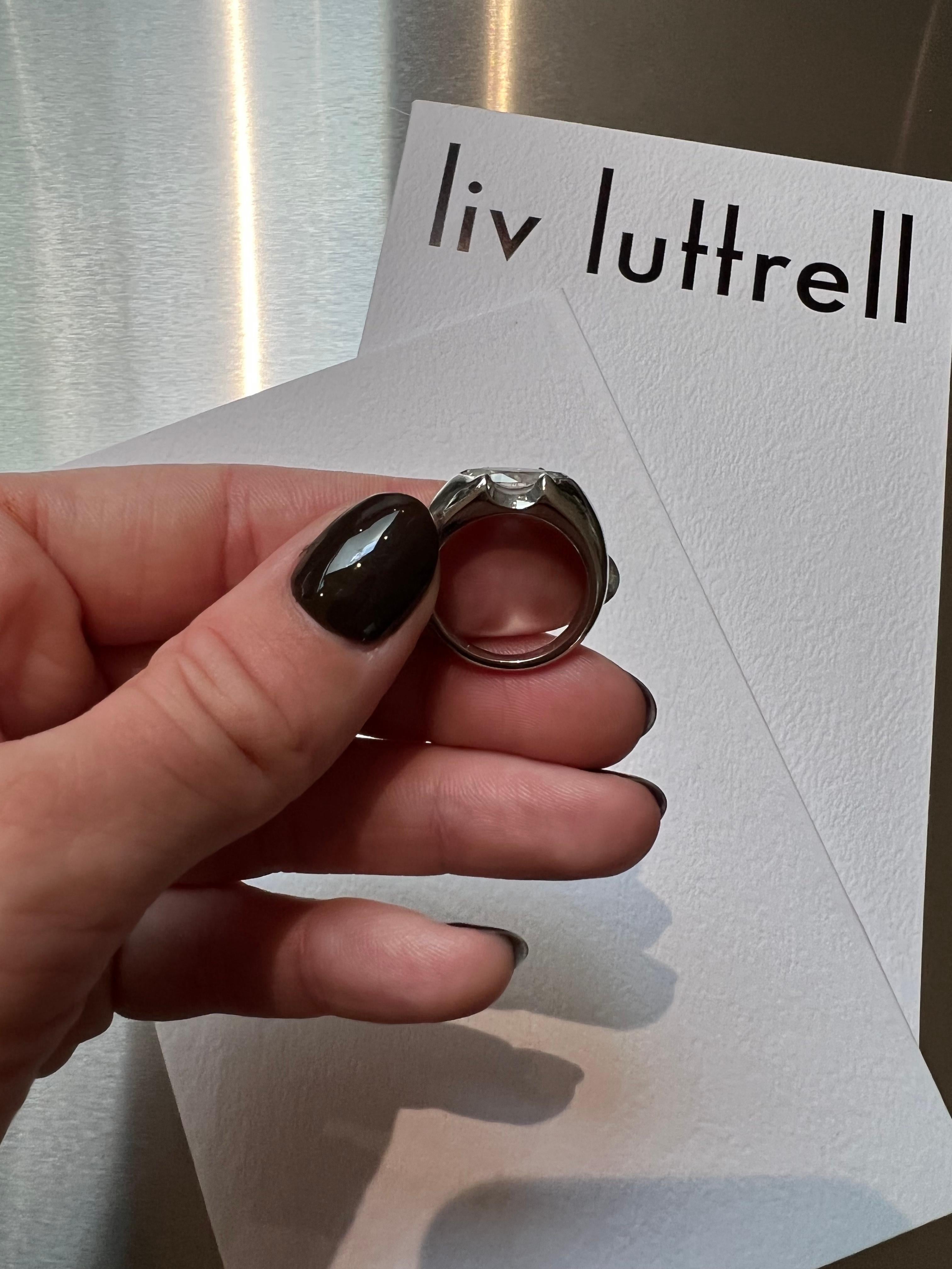 For Sale:  SPEAR TIP RING  White gold with a marquise diamond at the centre by Liv Luttrell 4