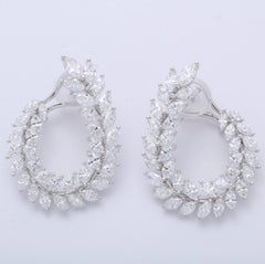 Marquise Diamond Swirl Earring