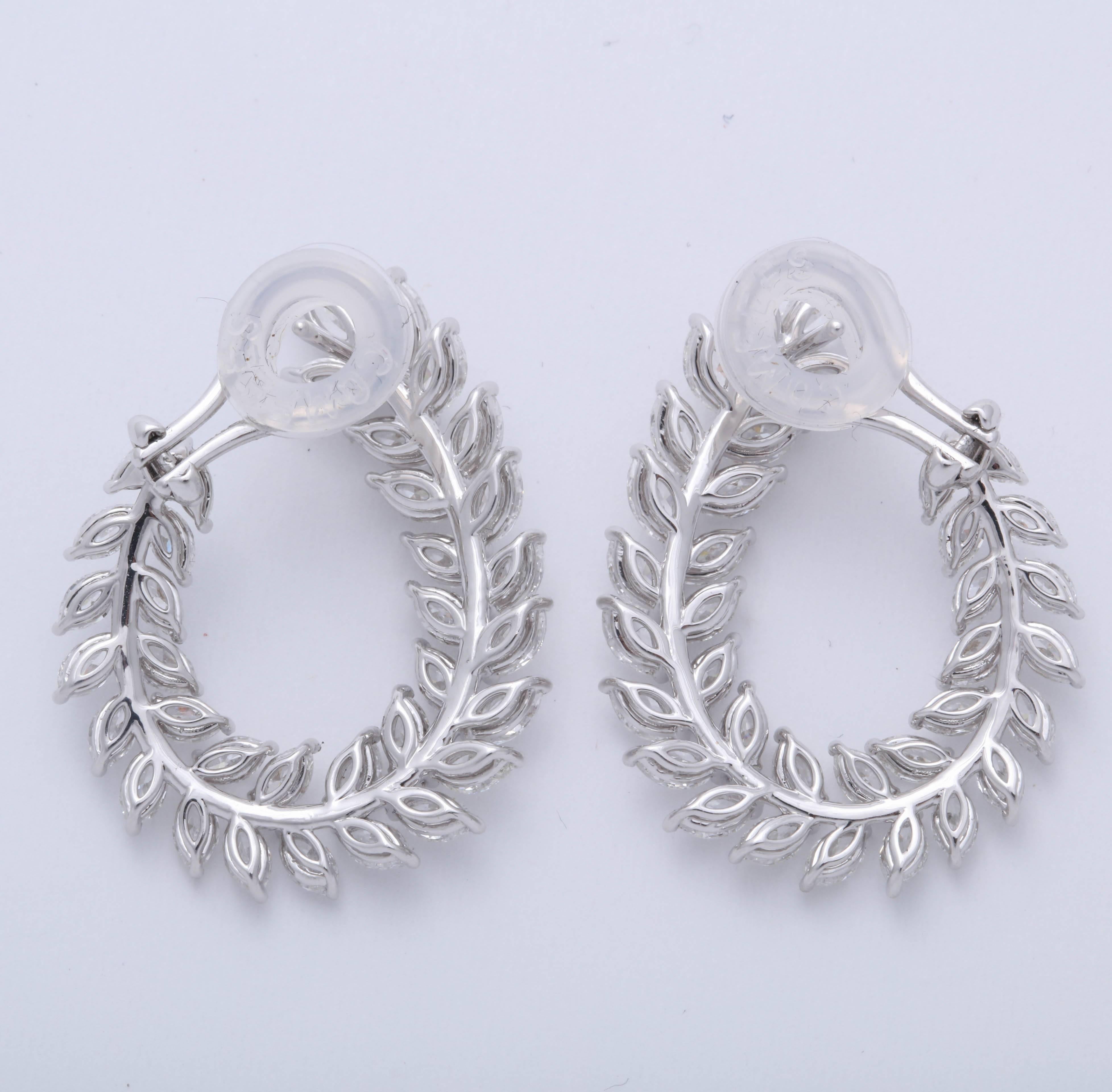 Orecchino con diamante Marquise in vendita 1