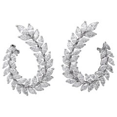 Marquise Diamond Swirl Earring