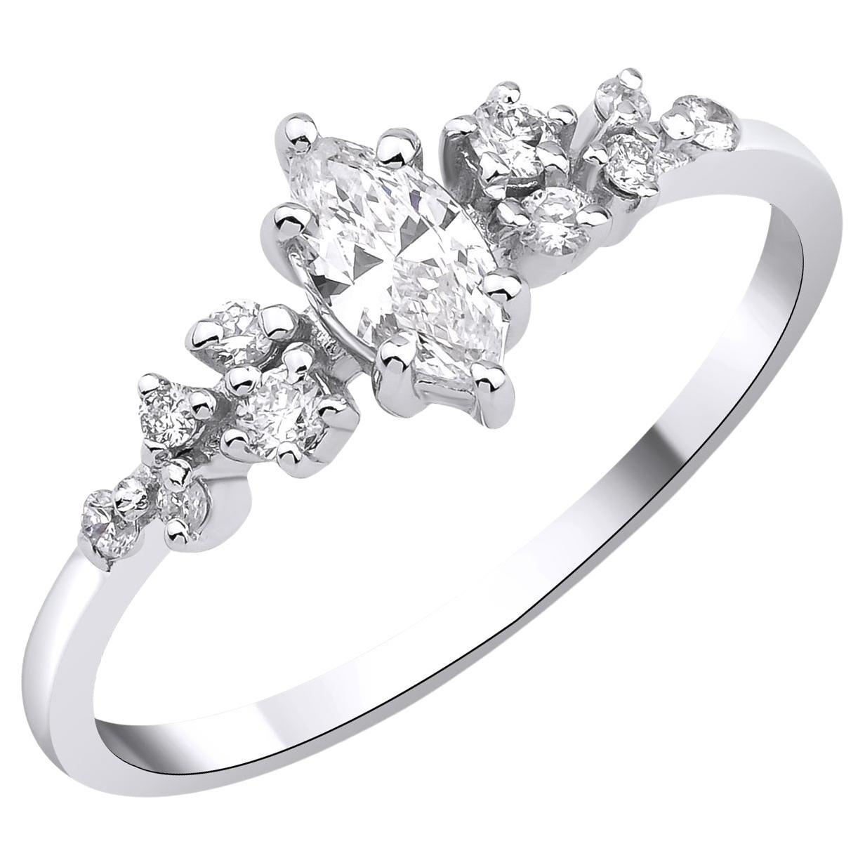 Marquise Diamond Vintage Engagement Ring