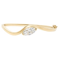 Marquise Diamond Wave Bangle