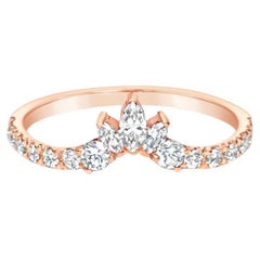 Marquise diamond wedding band