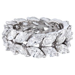 Marquise Diamant Weißgold Eternity Band Estate Ring