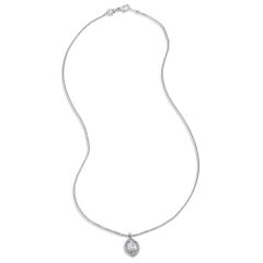 Marquise Diamond White Gold Pendant Necklace