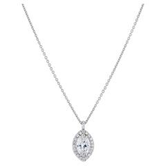 Marquise Diamond White Gold Pendant Necklace