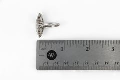 Marquise Diamond with French-Cut Ruby Halo and Diamond Border Ring