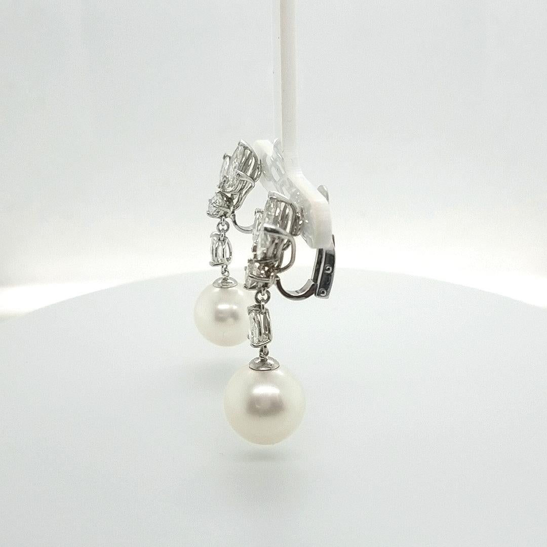 marquise diamond drop earrings