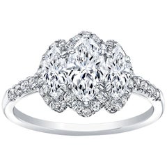Marquise Diamonds Engagement Ring