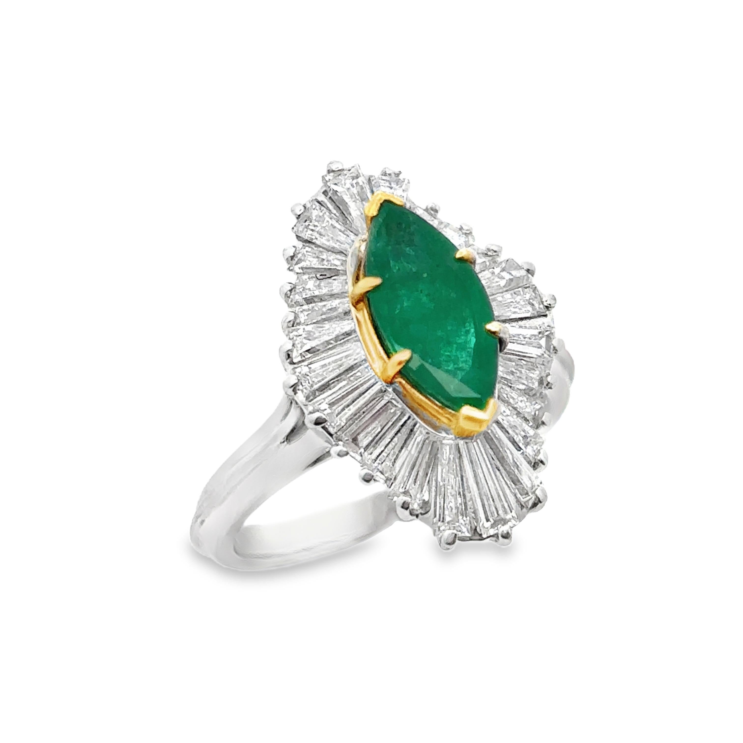 Anillo Bailarina Esmeralda Marquesa en venta 2