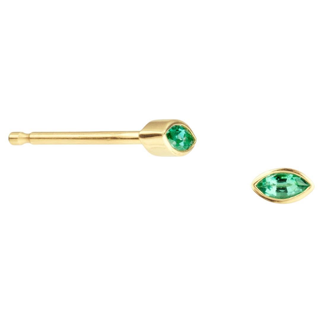 Marquise Smaragd Ohrstecker im Angebot