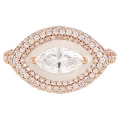 Marquise Enamel Pinky Ring, Cocktail Ring