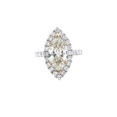 Marquise Engagement Ring 3.00ct D.75ct 18k WG