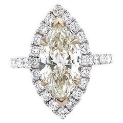 Marquise Verlobungsring 3,00ct D.75ct 18k WG