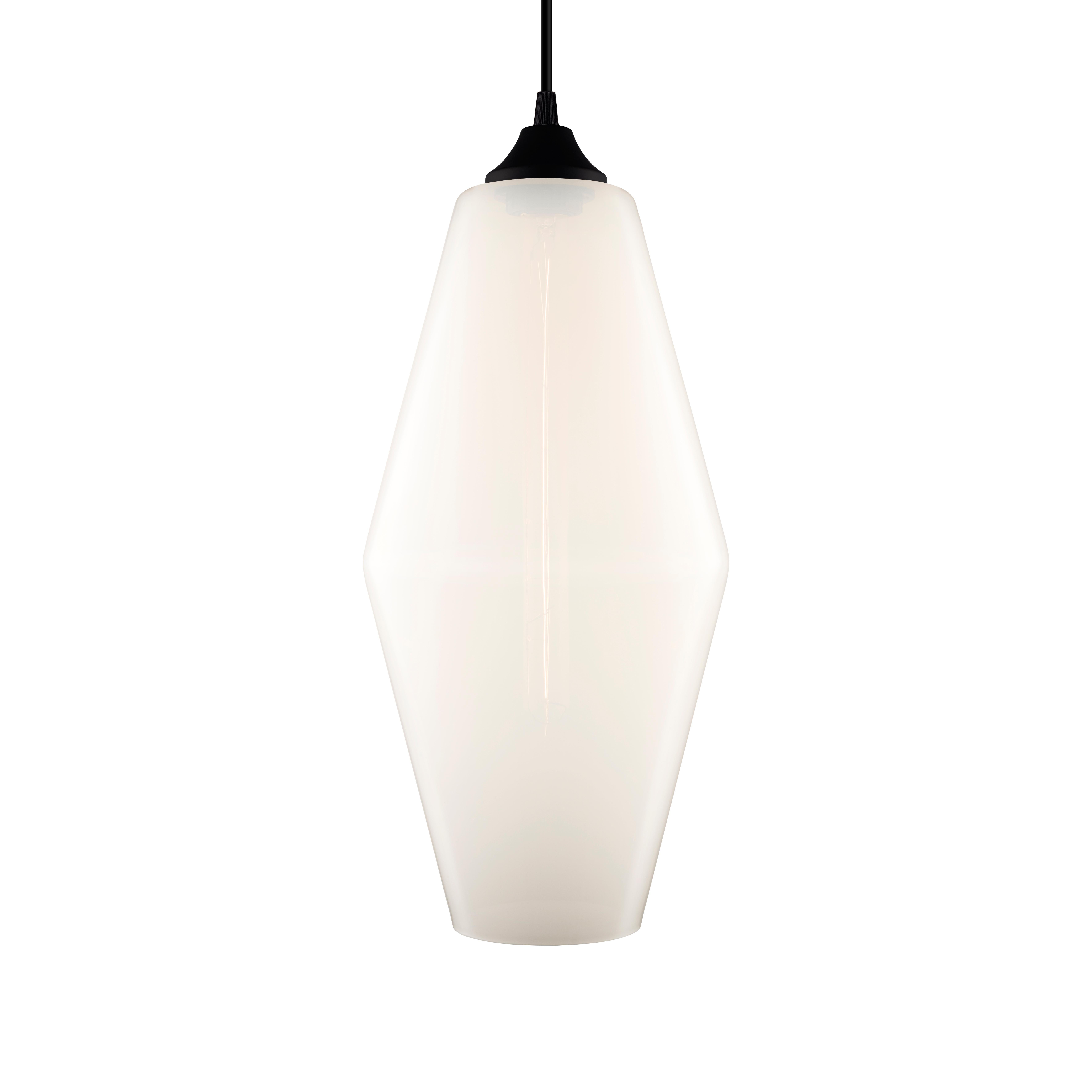 Contemporary Marquise Grand Crystal Handblown Modern Glass Pendant Light, Made in the USA For Sale