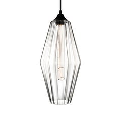 Marquise Grand Crystal Optique Handblown Modern Glass Pendant Light, Made in USA