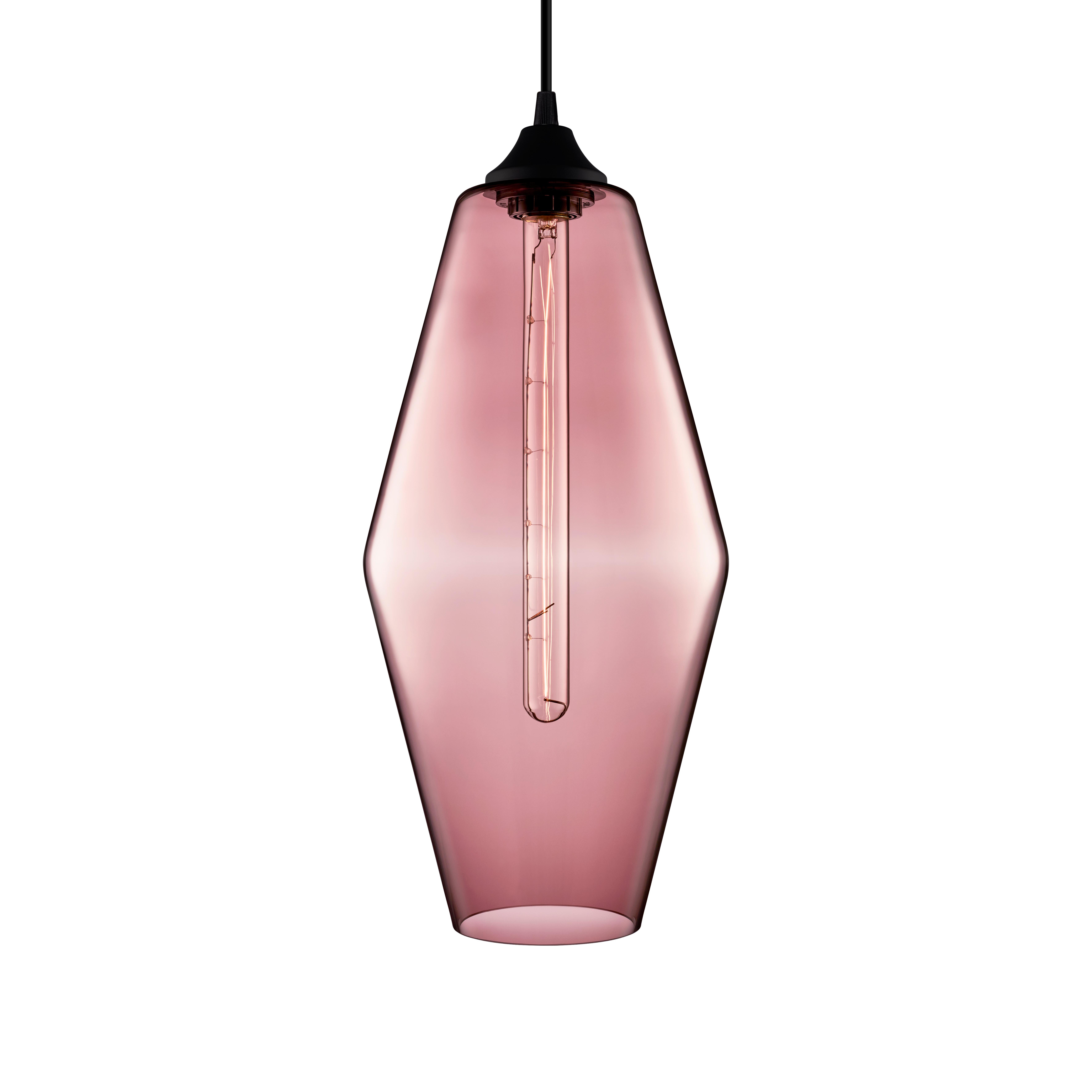 Marquise Grand Gray Optique Handblown Modern Glass Pendant Light, Made in the US For Sale 1