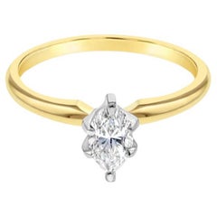 Marquise Half Carat Solitaire Diamond Engagement Ring