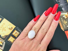 Marquise Lavender Jade Ring 14K Yellow Gold