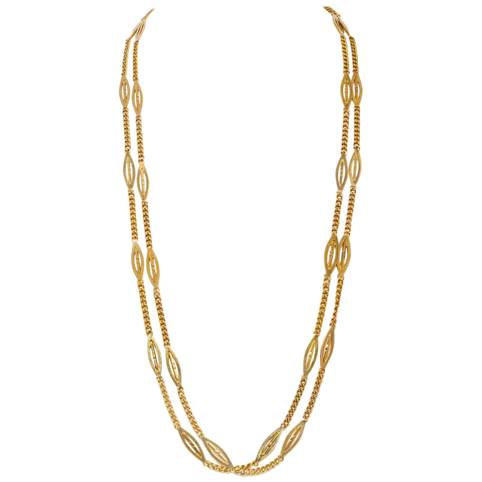 Marquise Link Gold Chain