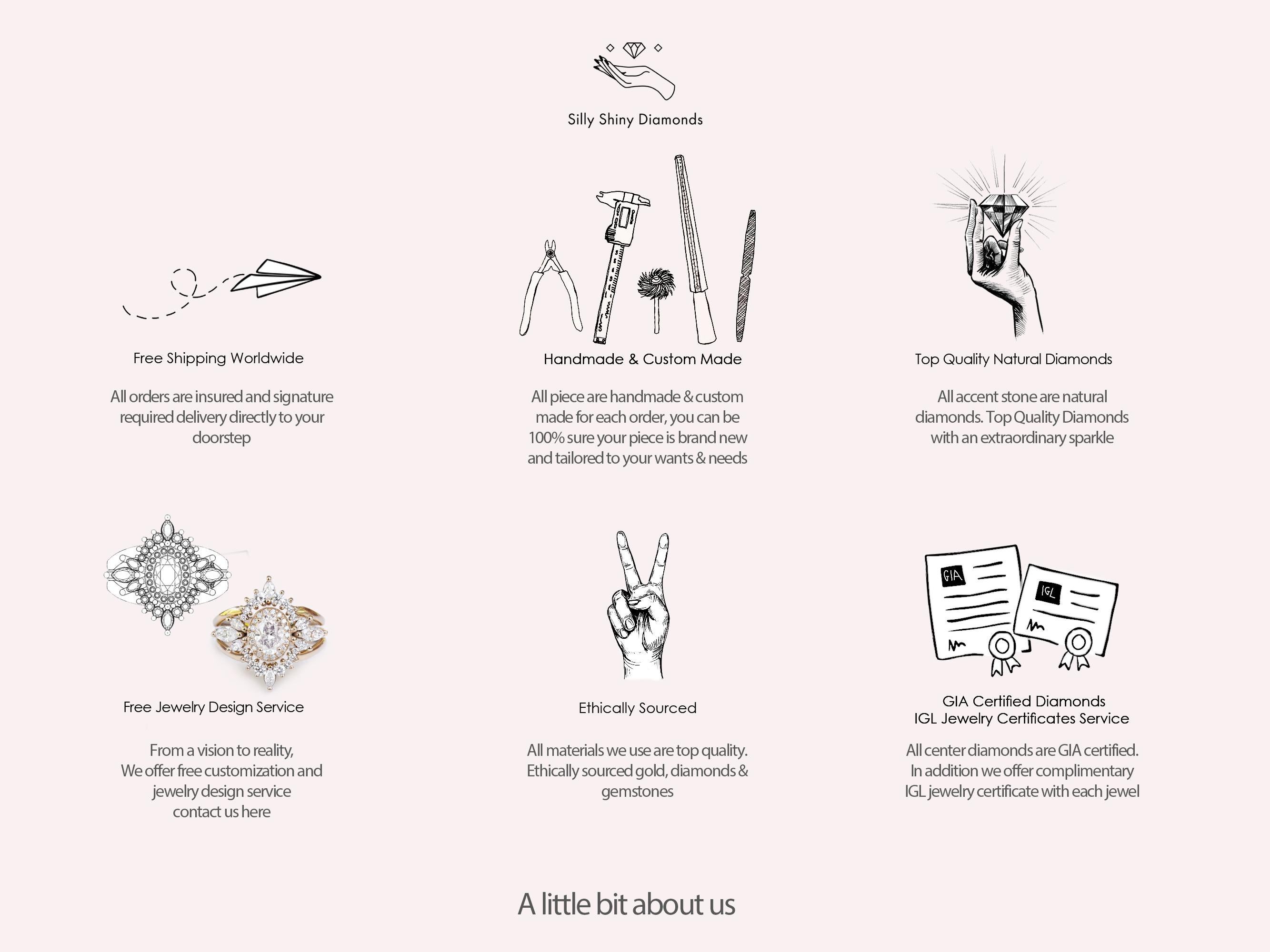 En vente :  Isabella, bague de fiançailles simple et minimaliste en marquise, moissanite et diamants 7