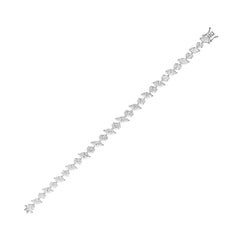 Marquesa Oval SI/H Pulsera de diamantes naturales Oro blanco 14k Regalo de joyería fina