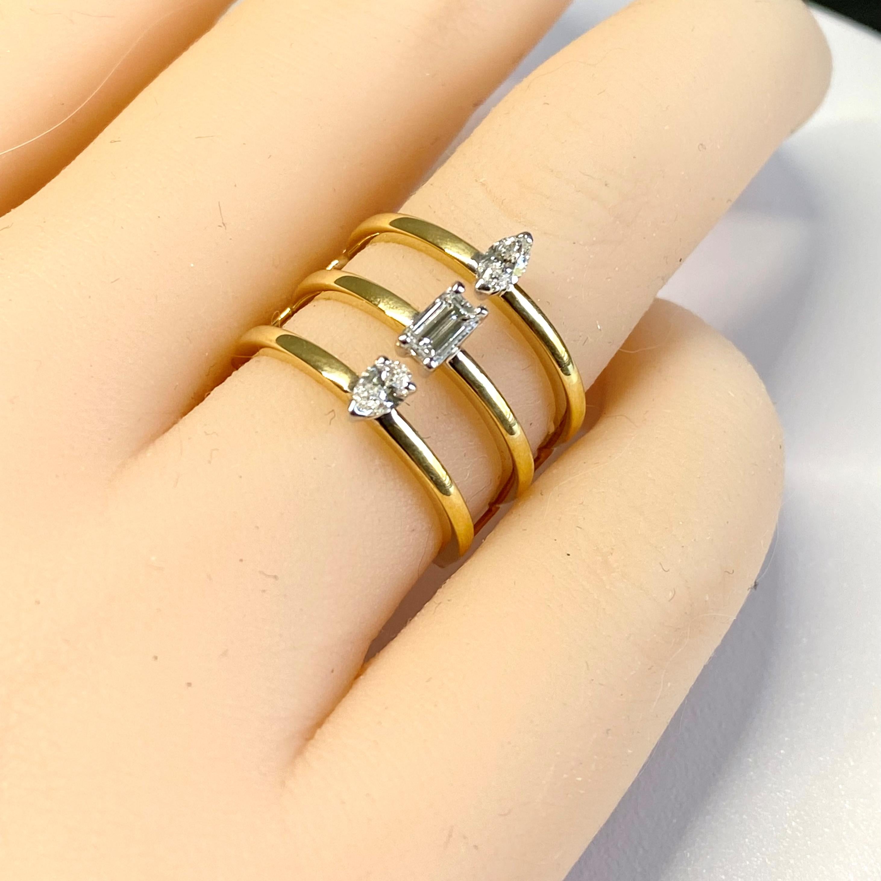 triple marquise diamond ring
