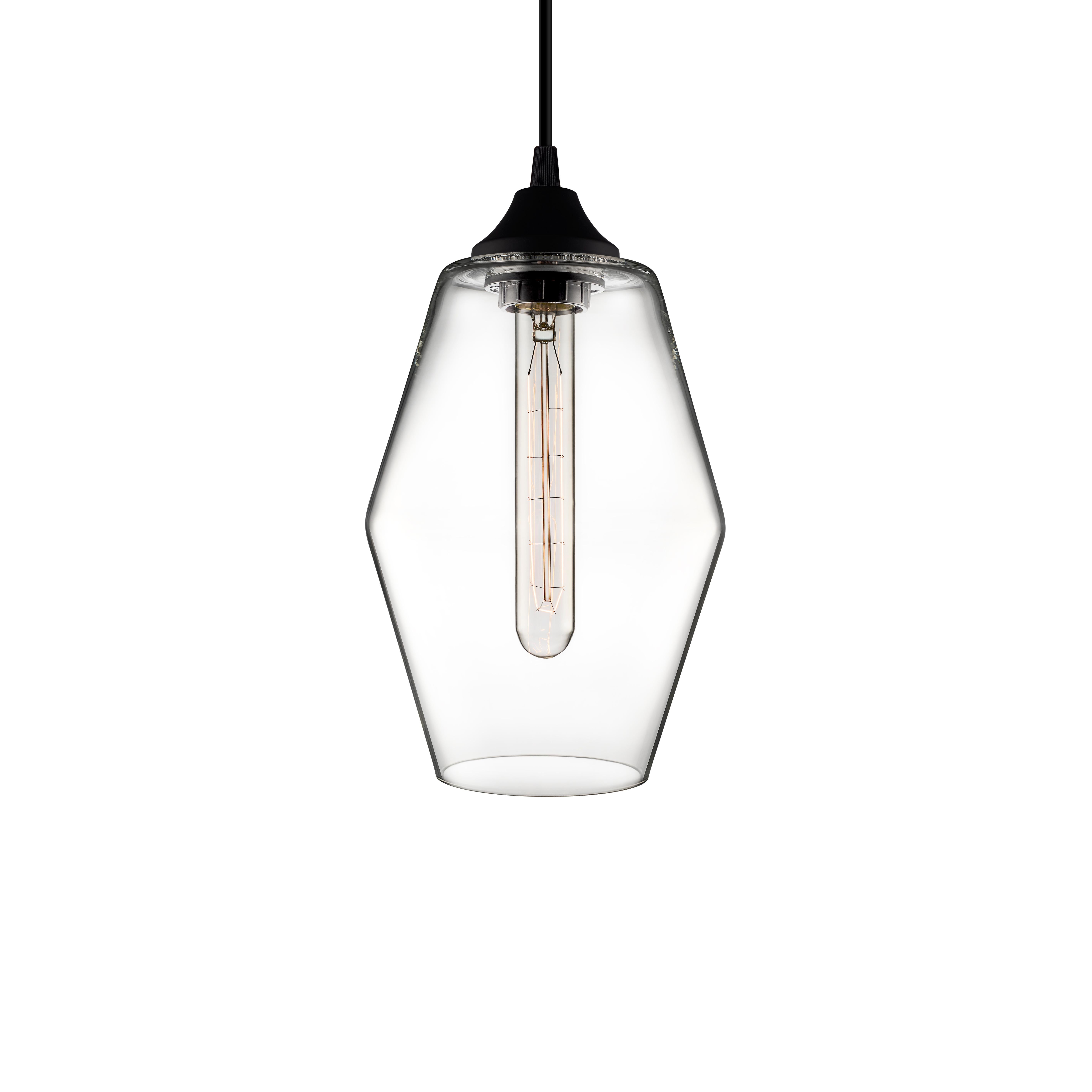 American Marquise Petite Fig Handblown Modern Glass Pendant Light, Made in the USA For Sale