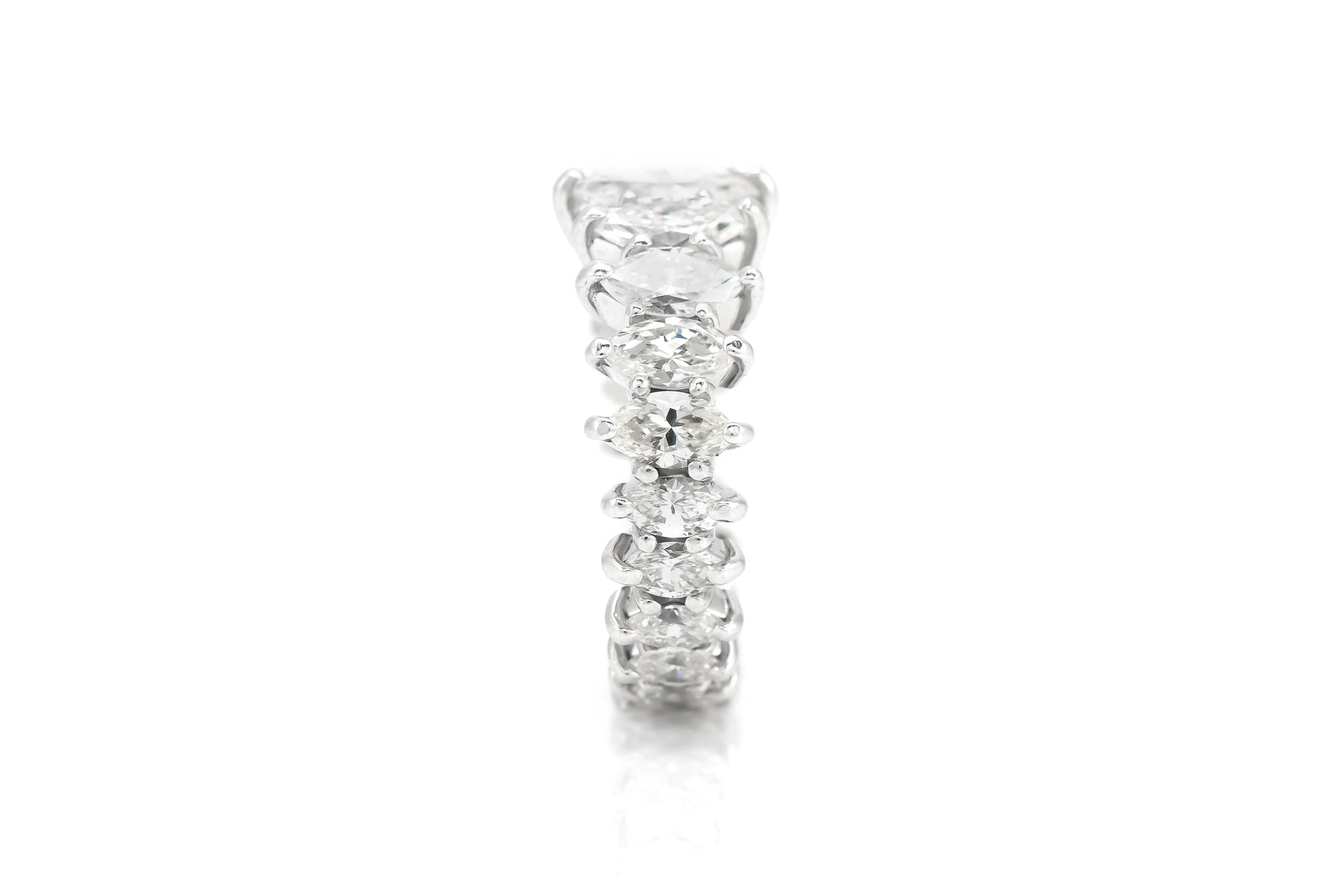 Women's Marquise Platinum Wedding Band