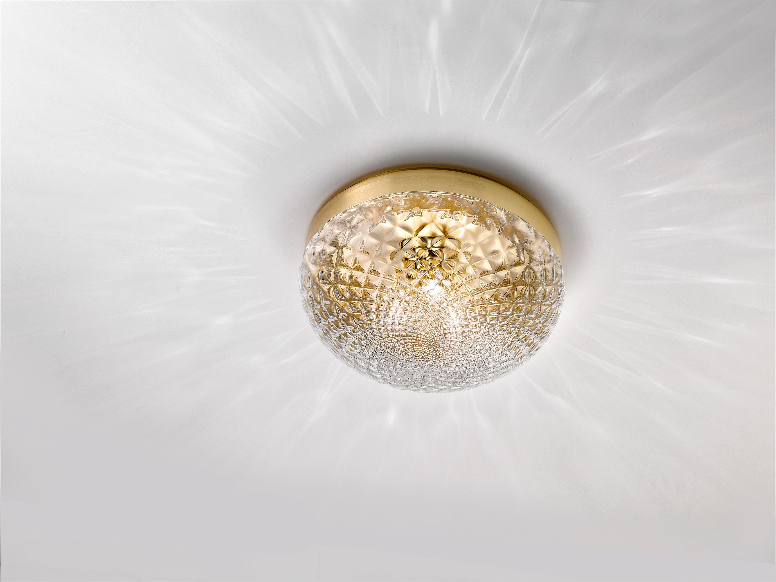 Marquise Rays Flush Mount by MM Lampadari
Dimensions: Ø 42 x H 20 cm. 
Materials: Crystal and metal.

All our lamps can be wired according to each country. If sold to the USA it will be wired for the USA for instance. Please contact us.

An ancient