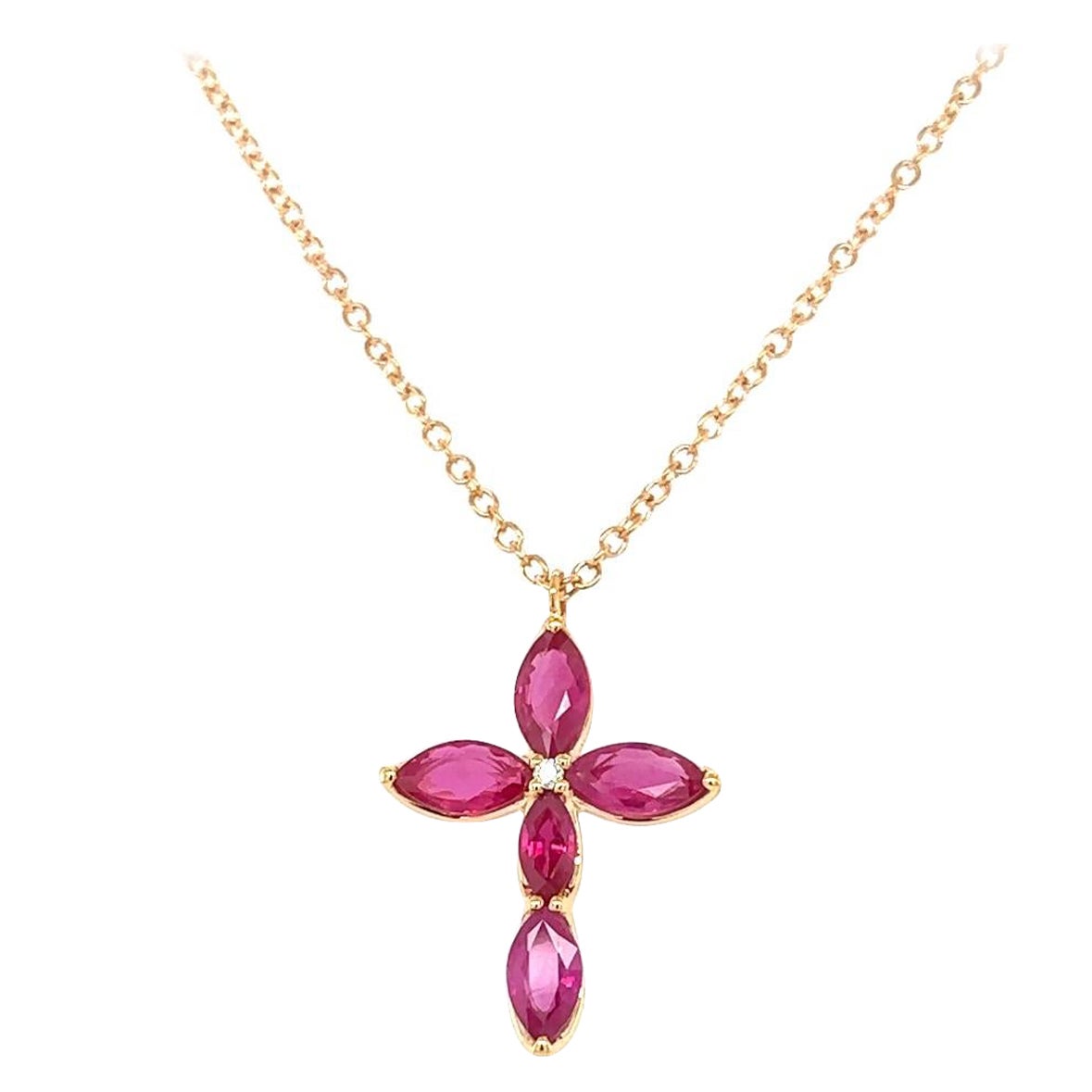 Marquise Rote Rubine Halskette