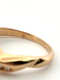 Marquise & Round Cut 0.25Ctw Natural Diamond 14K Yellow Gold Engagement Ring