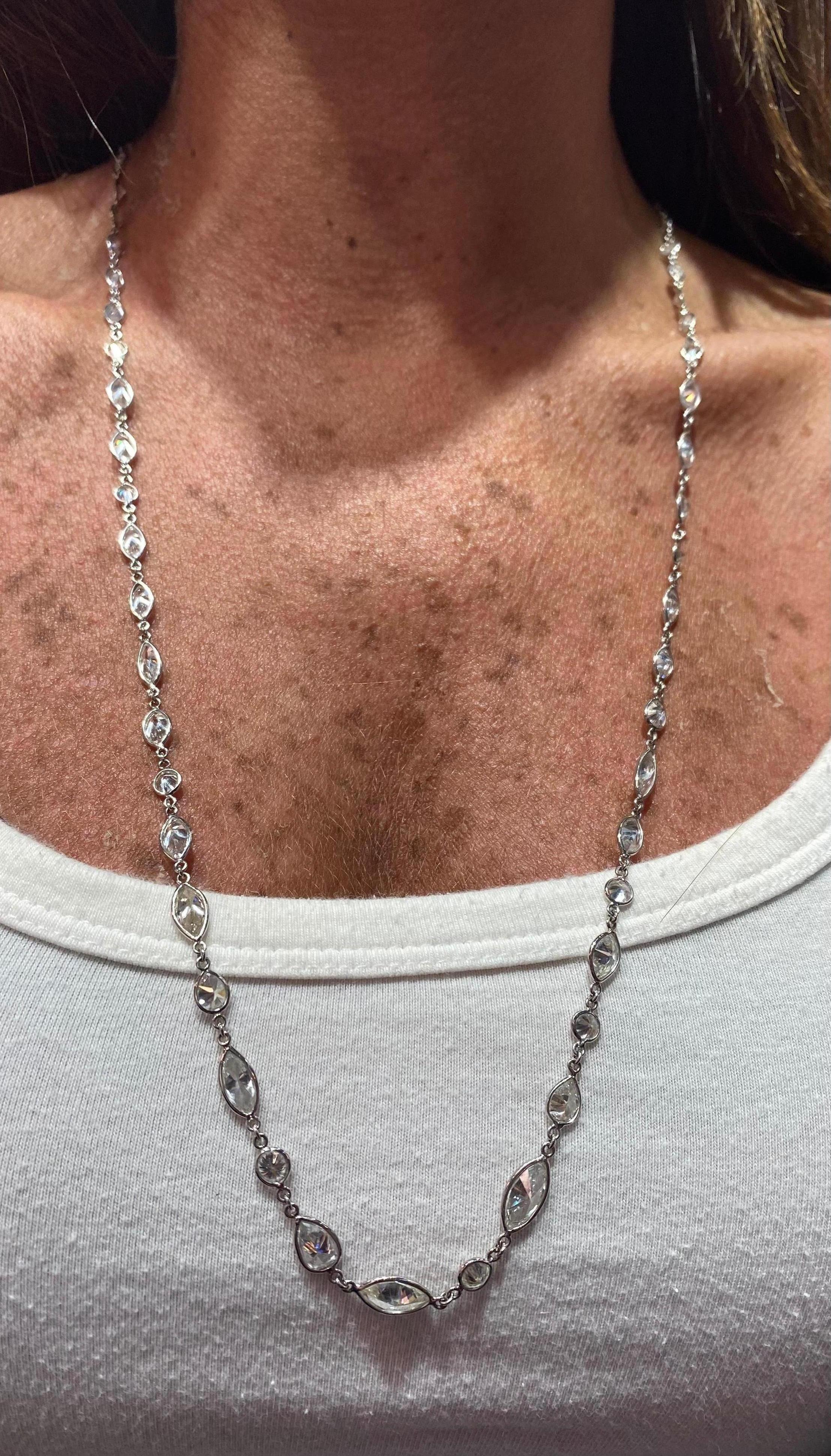 long diamond chain necklace