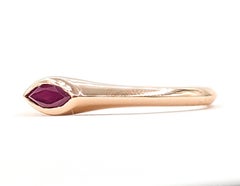 Marquise Ruby Solitaire Ring in 14k Rose Gold