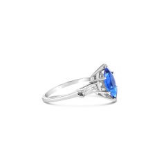 Marquise Sapphire Diamond Engagement Ring 14k White Gold